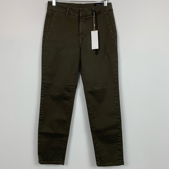 NWT Vince Classic Chino Pants Surplus Dark Green - Picture 2 of 4